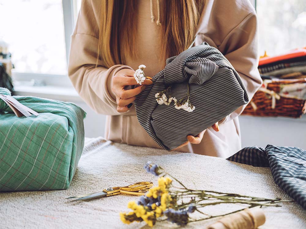 Furoshiki gift wrap