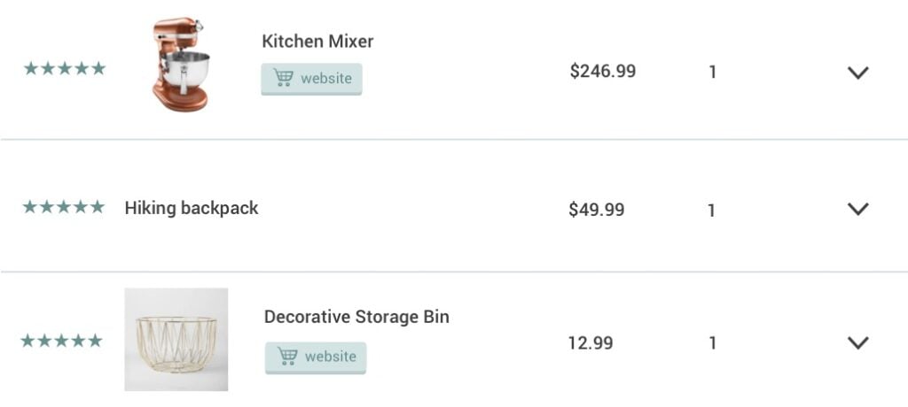 Giftster List